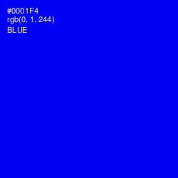 #0001F4 - Blue Color Image