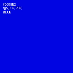 #0005E2 - Blue Color Image