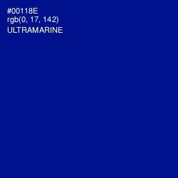 #00118E - Ultramarine Color Image
