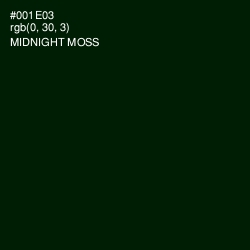 #001E03 - Midnight Moss Color Image