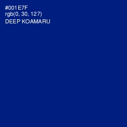 #001E7F - Deep Koamaru Color Image