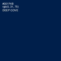 #001F4B - Deep Cove Color Image
