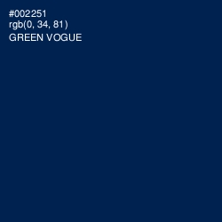 #002251 - Green Vogue Color Image