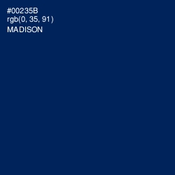 #00235B - Madison Color Image