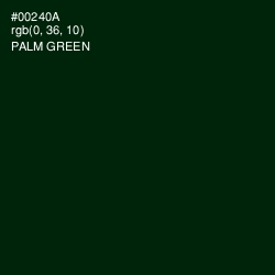 #00240A - Palm Green Color Image