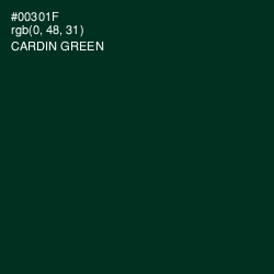 #00301F - Cardin Green Color Image
