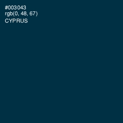 #003043 - Cyprus Color Image