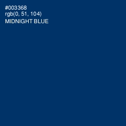 #003368 - Midnight Blue Color Image