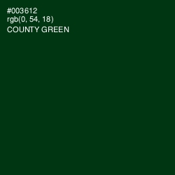 #003612 - County Green Color Image