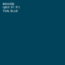 #00435B - Teal Blue Color Image