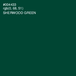 #004433 - Sherwood Green Color Image