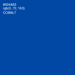 #0048A3 - Cobalt Color Image