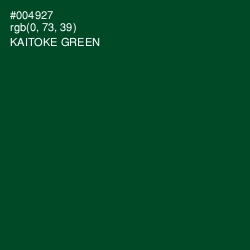 #004927 - Kaitoke Green Color Image