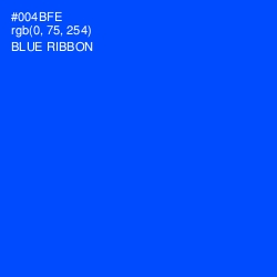 #004BFE - Blue Ribbon Color Image