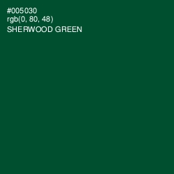 #005030 - Sherwood Green Color Image