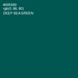 #005650 - Deep Sea Green Color Image