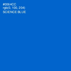 #0064CC - Science Blue Color Image