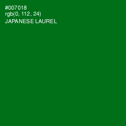 #007018 - Japanese Laurel Color Image