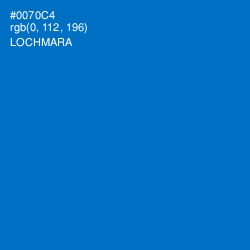 #0070C4 - Lochmara Color Image