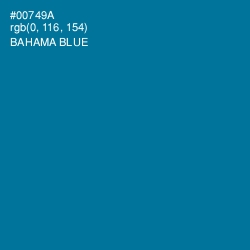 #00749A - Bahama Blue Color Image