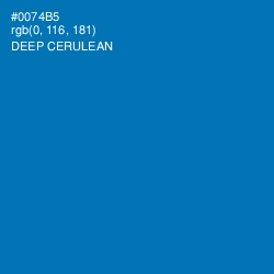 #0074B5 - Deep Cerulean Color Image
