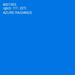 #0075E3 - Azure Radiance Color Image