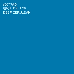 #0077AD - Deep Cerulean Color Image