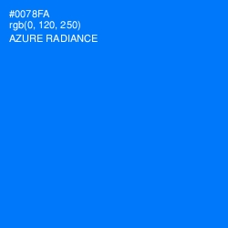 #0078FA - Azure Radiance Color Image
