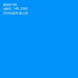 #0091FA - Dodger Blue Color Image