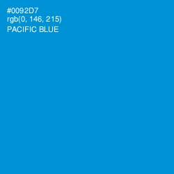 #0092D7 - Pacific Blue Color Image