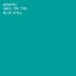 #009F9C - Blue Chill Color Image