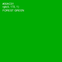 #00AC01 - Forest Green Color Image