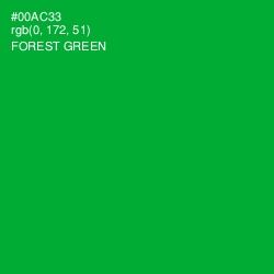 #00AC33 - Forest Green Color Image