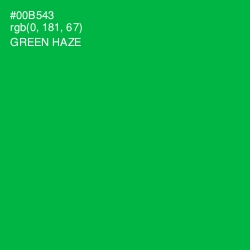 #00B543 - Green Haze Color Image