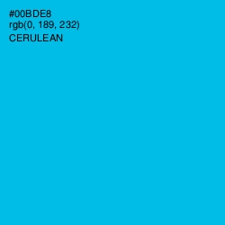 #00BDE8 - Cerulean Color Image