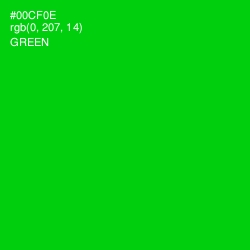 #00CF0E - Green Color Image