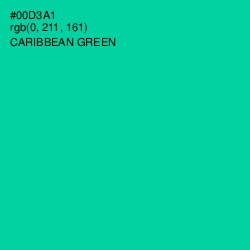 #00D3A1 - Caribbean Green Color Image