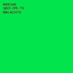 #00E54B - Malachite Color Image