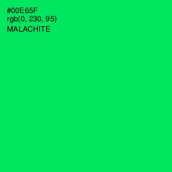 #00E65F - Malachite Color Image