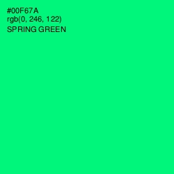 #00F67A - Spring Green Color Image