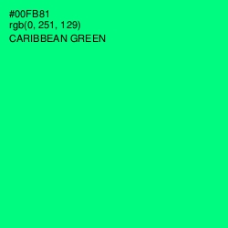 #00FB81 - Caribbean Green Color Image