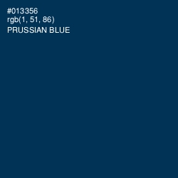 #013356 - Prussian Blue Color Image
