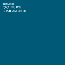 #015978 - Chathams Blue Color Image