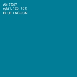 #017D97 - Blue Lagoon Color Image