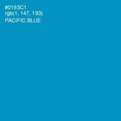 #0193C1 - Pacific Blue Color Image