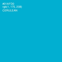 #01AFD0 - Cerulean Color Image