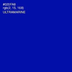 #020FA8 - Ultramarine Color Image