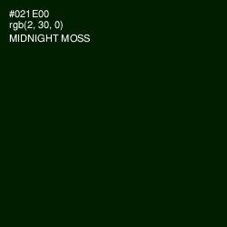#021E00 - Midnight Moss Color Image
