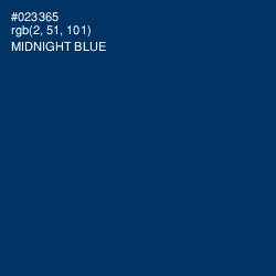 #023365 - Midnight Blue Color Image