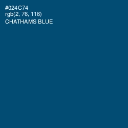 #024C74 - Chathams Blue Color Image